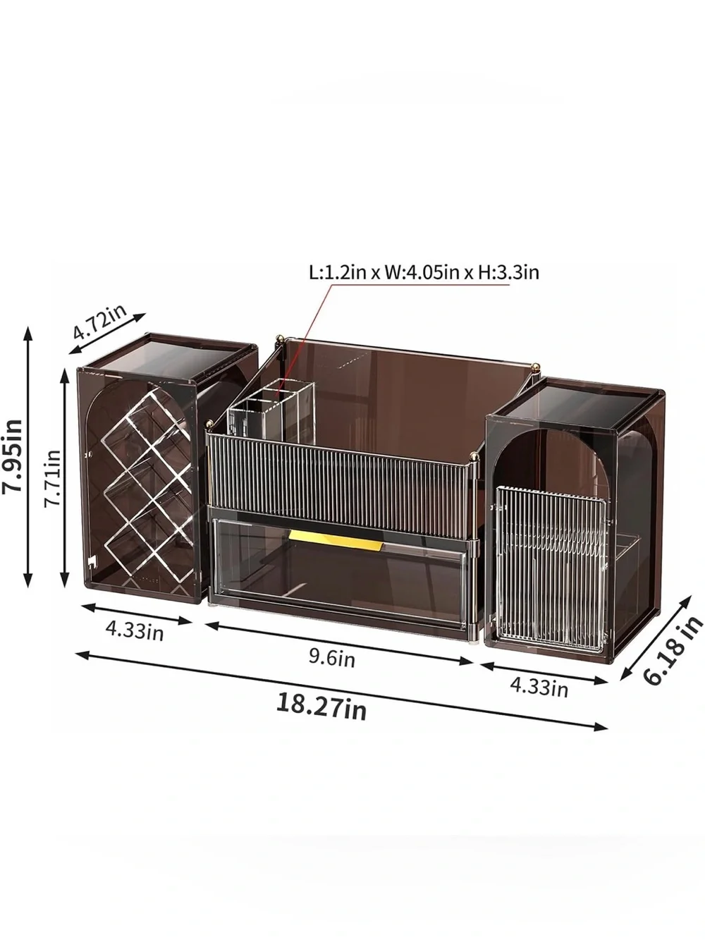 CVGETME Make Up Organizer with Drawer - Home Storage & Organization